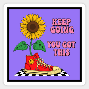 Sneaker Sunflower Motivation Sticker